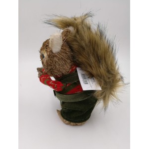 ESQUILO NATALINO MENINO EM PALHA