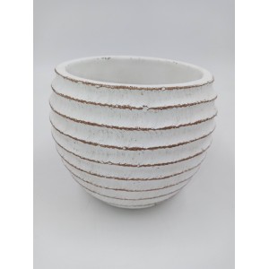 VASO DE  CIMENTO TRAÇO CIRCULAR BRANCO