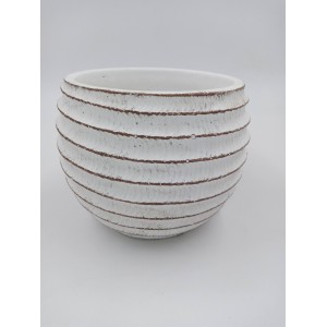 VASO CIMENTO TRAÇO CIRCULAR BRANCO