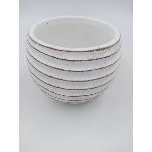 VASO CIMENTO TRAÇO CIRCULAR BRANCO