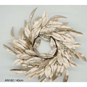 GUIRLANDA NATALINA AN162 OLIVA METALIZADA