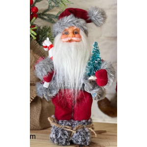PAPAI NOEL AB222 VERMELHO/CINZA 23CM