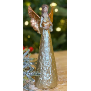 RESINA ANJO HC848 C/CORAÇÃO 20CM