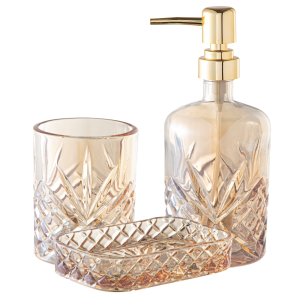 KIT P/BANHEIRO C/3 P?S 61235 VIDRO MINSK AMBAR