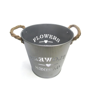 VASO METAL 40160 GALVANIZADO C/AL?A CORDA