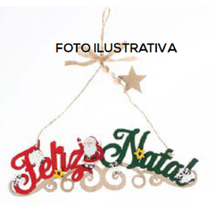 ENFEITE NATALINO NATM20 MADEIRA FELIZ NATAL