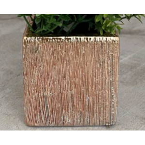 VASO CER?MICA AV164 METALIZADO QUADRADO