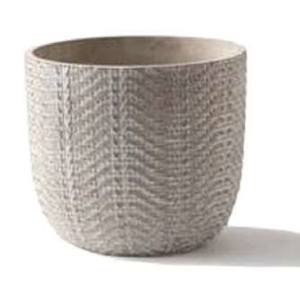 VASO DE CIMENTO REDONDO DETALHES EM RELEVO