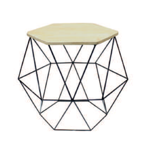 MESA PIRÂMIDE 4322 MADEIRA FERRO DOURADO