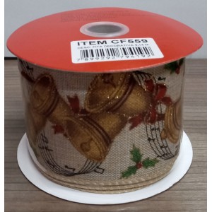 FITA NATALINA  BELLS BRILHO EM JUTA