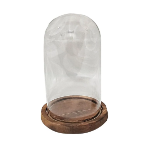 CÚPULA VIDRO 136523 BASE MADEIRA