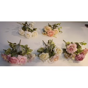 ROSA C/7 GALHOS NC0723 C/COMPLEMENTO