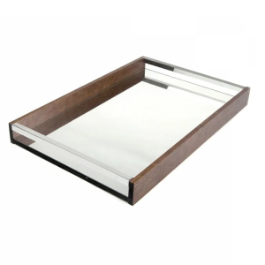 BANDEJA NATURALS EM MADEIRA ESPELHADA