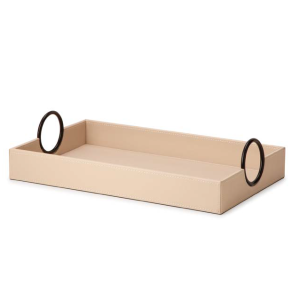 BANDEJA EM MDF  REVESTIMENTO PU NUDE