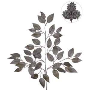 12 FOLHAGENS DE FICUS  VERDE ESCURO