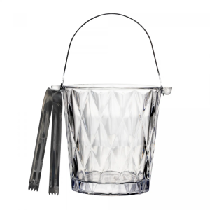 BALDE PARA GELO DE VIDRO 220754 C/ALÇA E PEGADOR DIAMOND