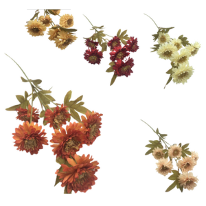 FLOR CRISANTEMO ENVELHECIDO COM 6 GALHOS