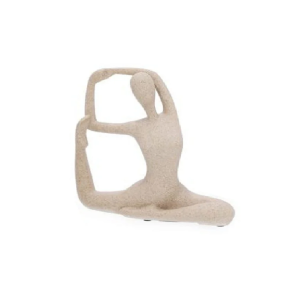 ESCULTURA DE YOGA POSIÇÃO POMBO REAL EM POLIRRESINA