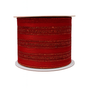 FITA NATALINA  LISTRAS VERMELHAS