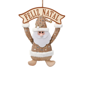 BONECO NATALINO PENDURADO COM PLACA CAMPANO