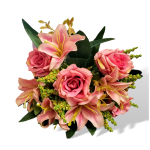 ROSA COM LIRIO 4 ROSA+5 LIRIOS